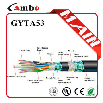 Buried installing with double mettalic tape armoured multi pairs SM/MM introduction to fiber optics